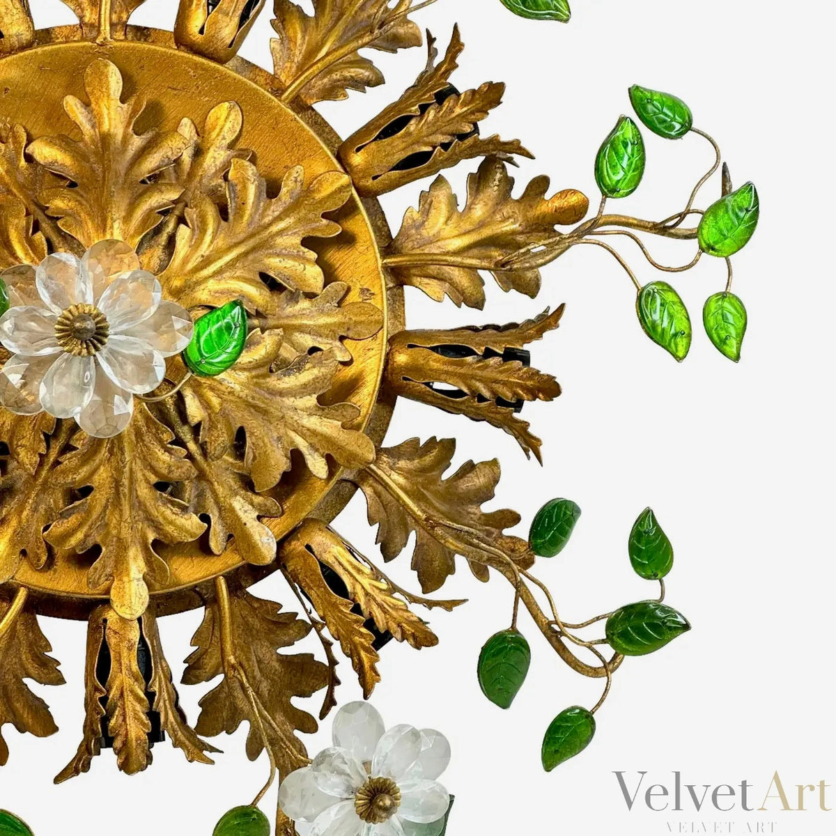 Lámpara de Cristales Verdes, Banci Firenze, Murano, Italia, 1960 – vista 4 de 4
