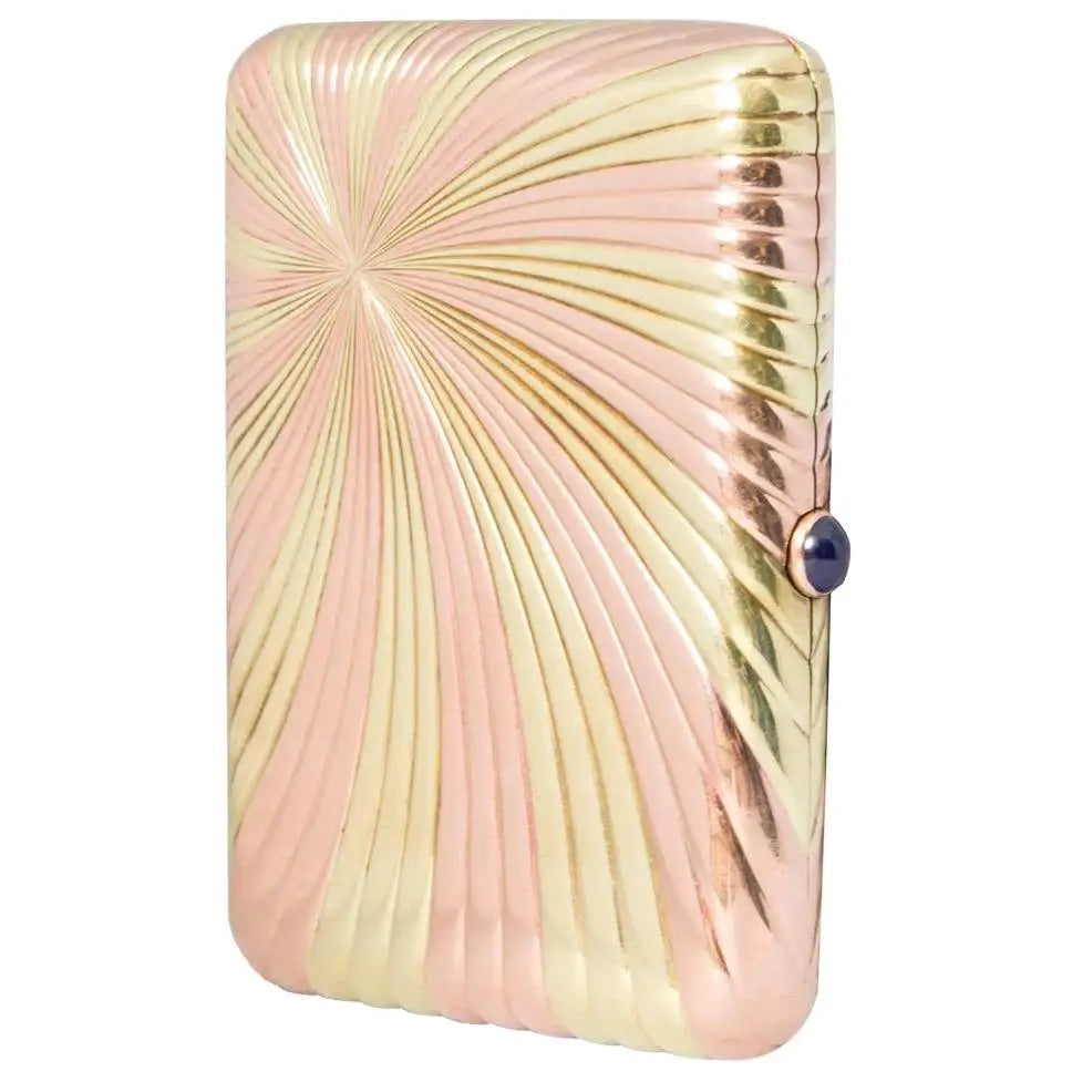 Pitillera de Oro Amarillo y Rosa | Rusia | 1896 | Fabergé