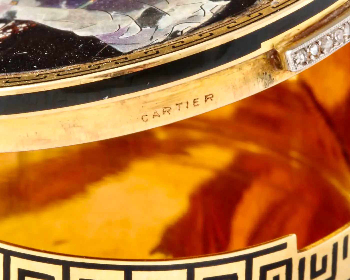 Cartier París Art Deco | Pastillero Chinoiserie Esmaltado de los Años 20