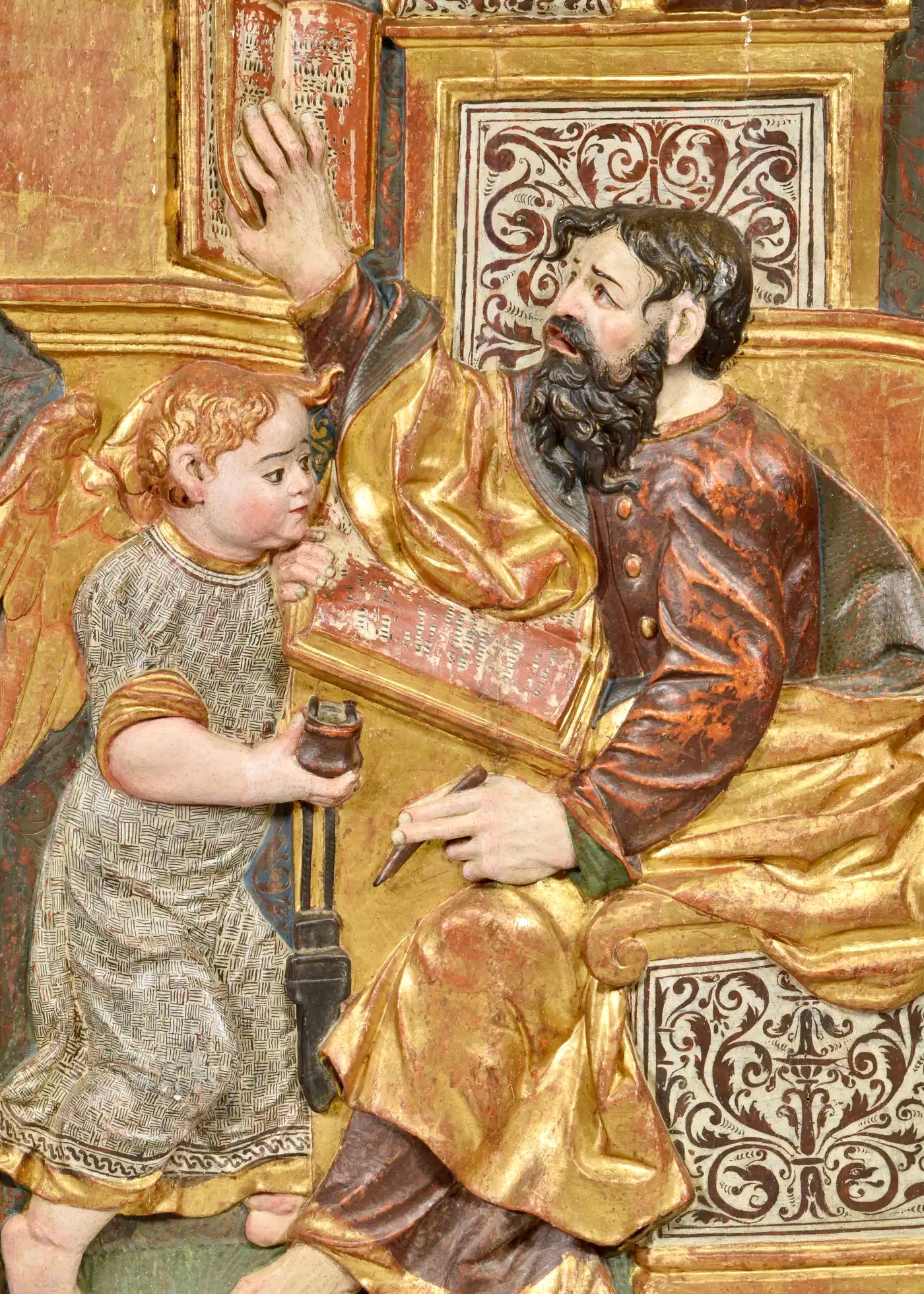Pareja de Relieves Renacentistas | San Juan y San Mateo | Escuela de Burgos, siglo XVI