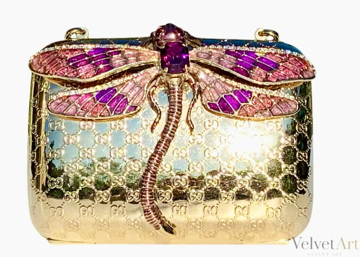 Tom Ford para Gucci Minaudiere Libélula Dorada Año 2000