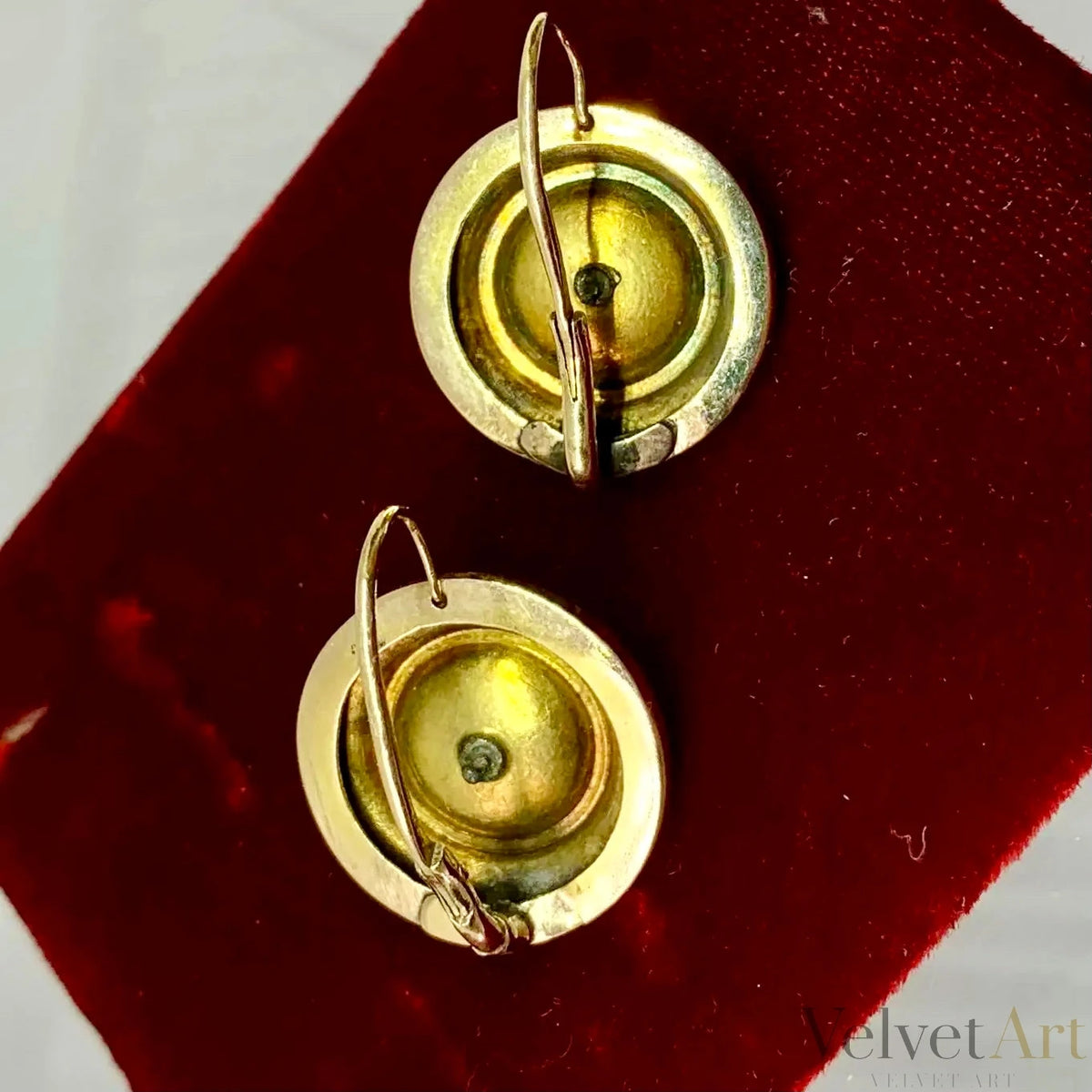 Pendientes Victorianos con Motivo Floral de Rubí y Perla del Siglo XIX