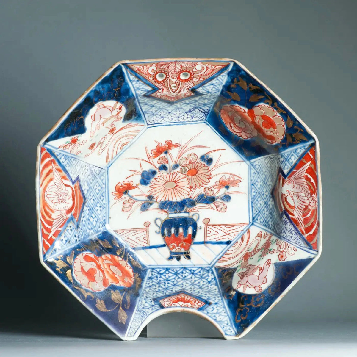 Cuenco de Barbero de Porcelana Imari del Siglo XVIII