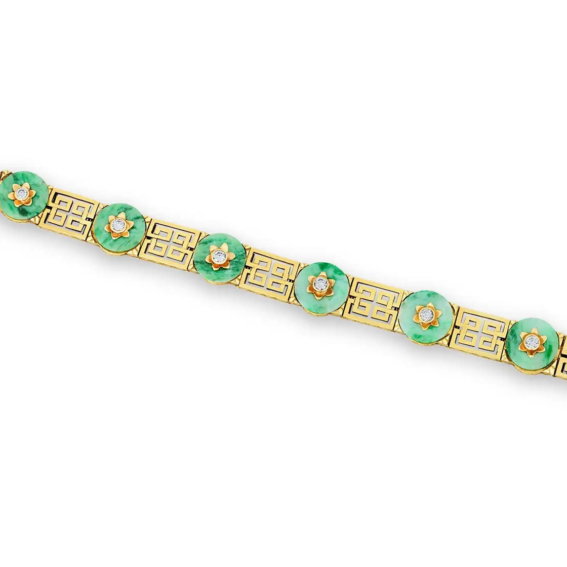 Tiffany & Co. Pulsera de Jade y Diamantes, 18 Kt