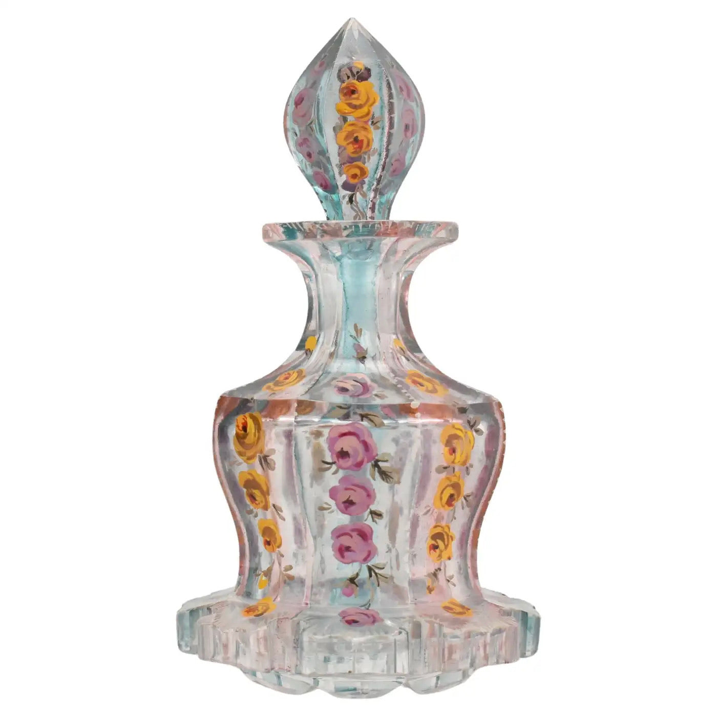 Frasco de Perfume de Bohemian Moser Esmaltado, 1840
