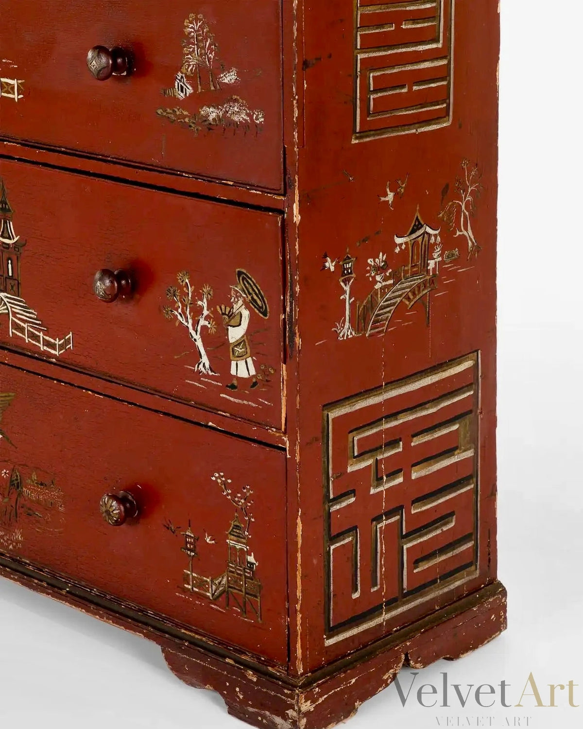Cómoda de Pino Chinoiserie | Estilo Georgiano | Reino Unido, 1800