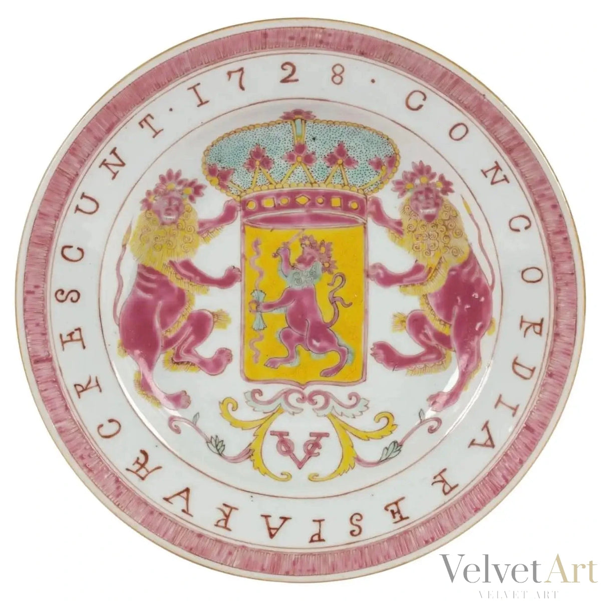 Plato de Porcelana China de Exportación VOC del Siglo XVIII