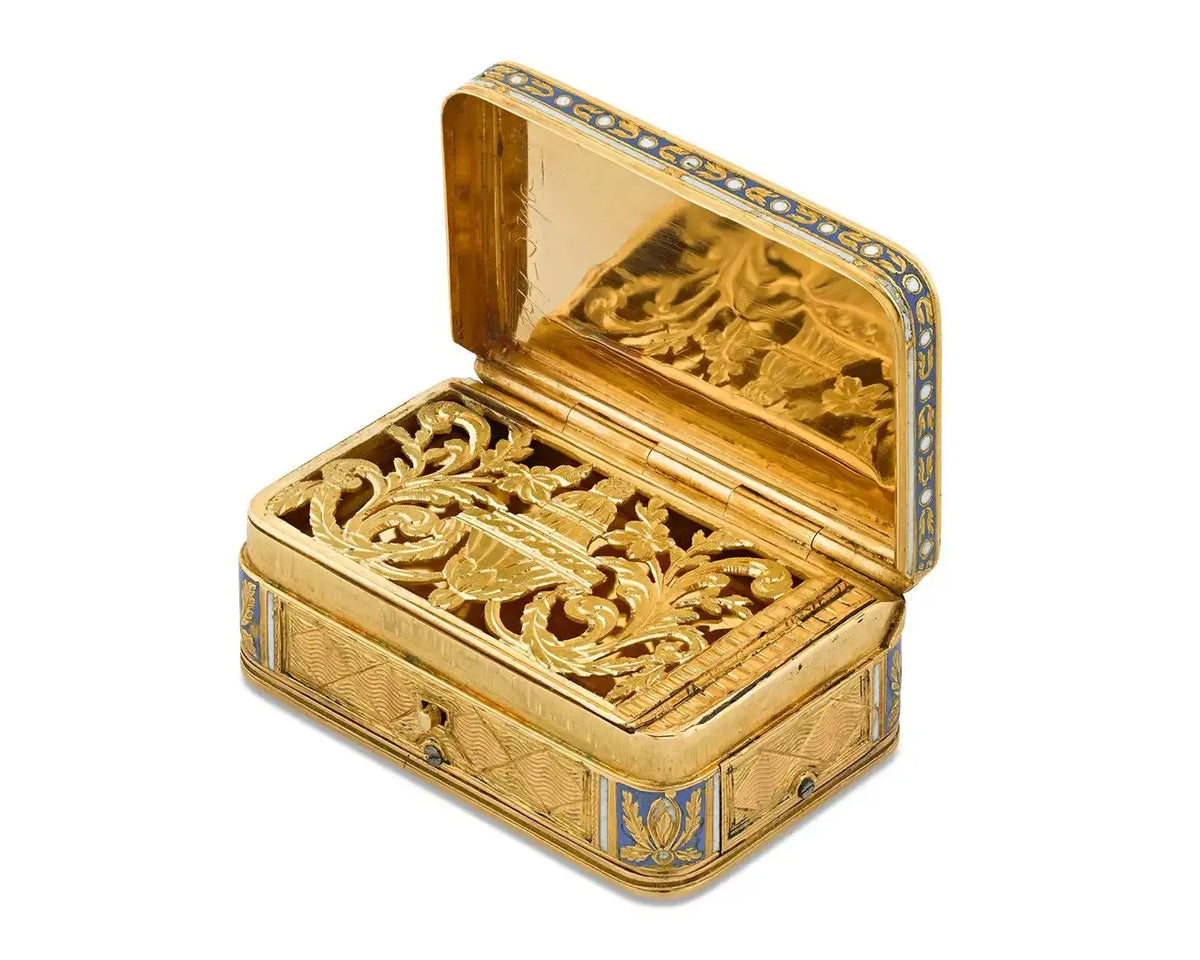 Vinagreta Musical de Oro y Esmalte | Suiza 1820
