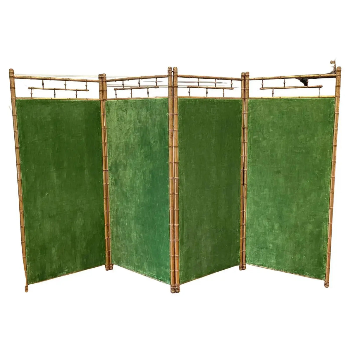 Biombo Dorado y Terciopelo Verde | Napoleón III | 1850