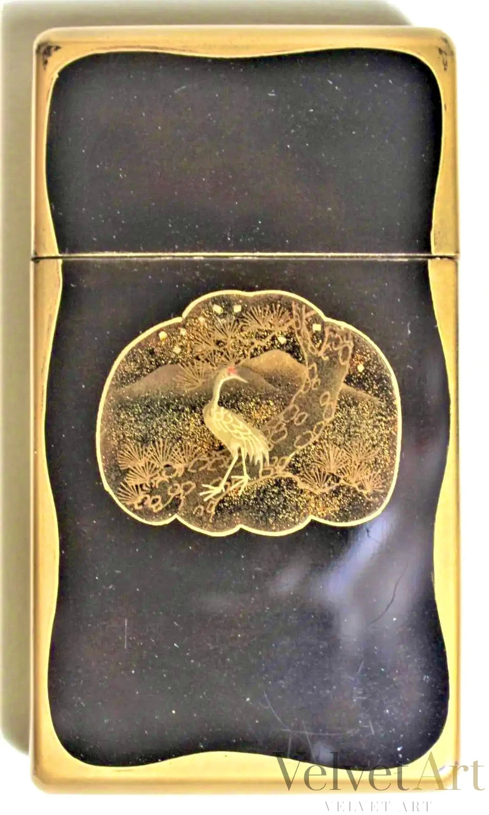 Caja de Cartas Japonesa Lacada Meiji de 1900