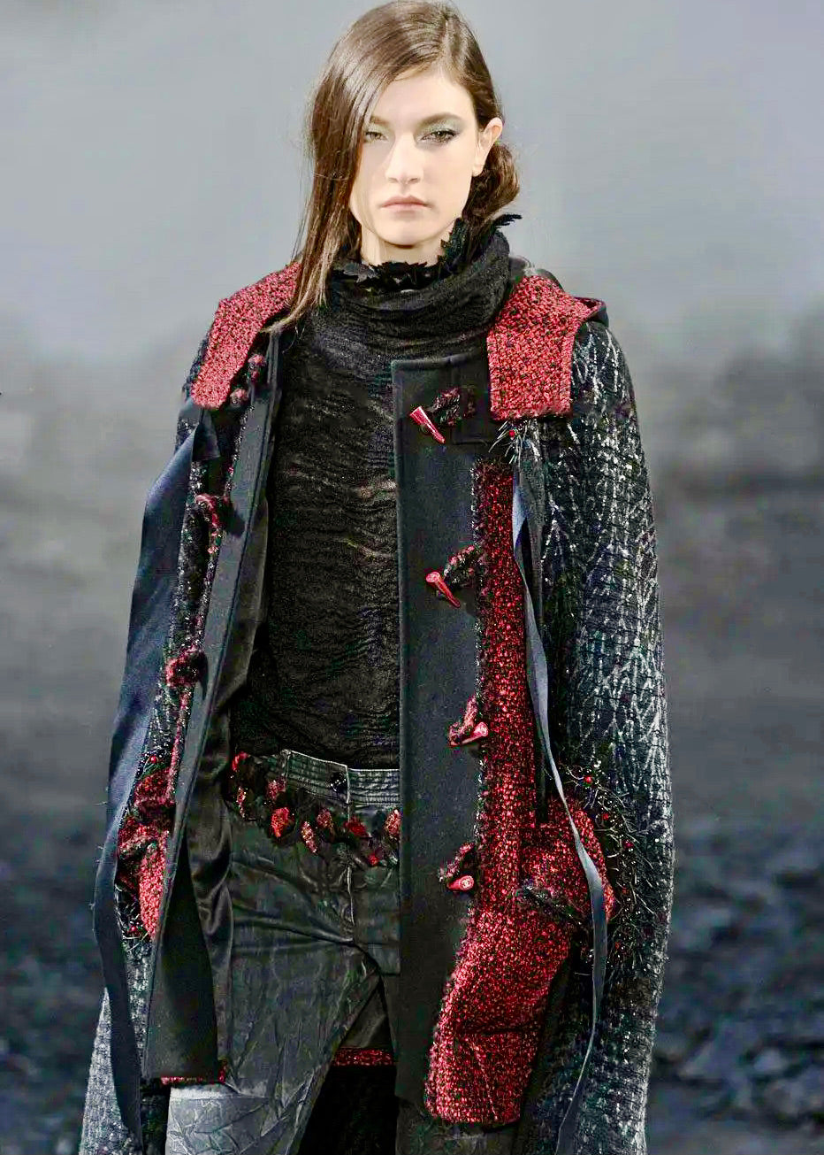 Chanel, Abrigo de Tweed Negro y Crudo Colección 2010