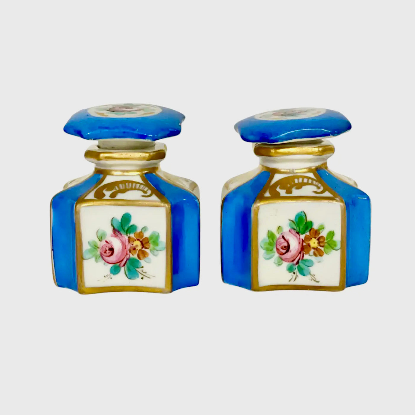 Frascos de Perfume | Porcelana Estilo Sevres | Francia Siglo XIX
