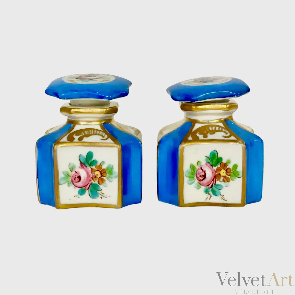 Frascos de Perfume, Porcelana Estilo Sevres, Francia Siglo XIX – vista 2 de 7
