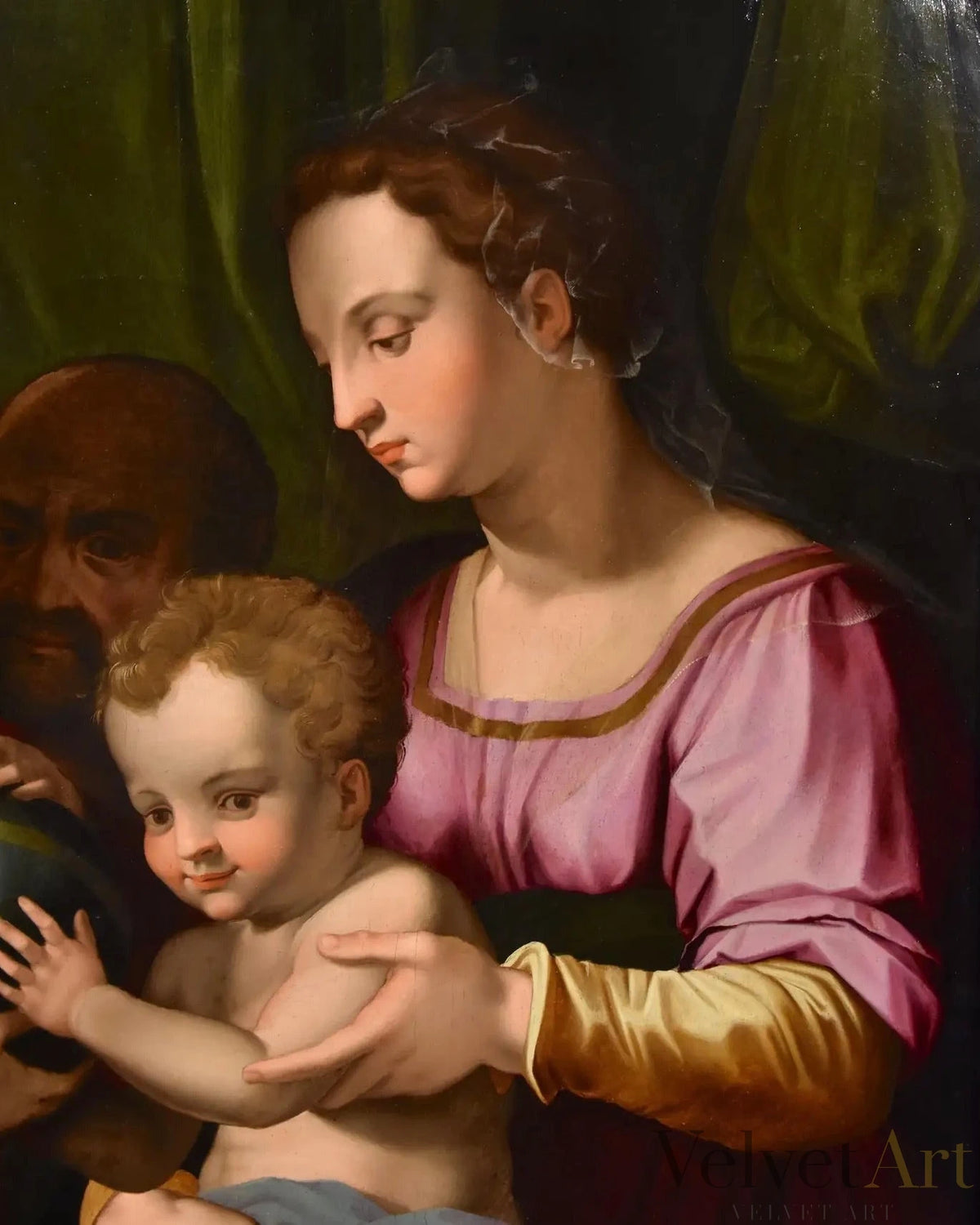 Círculo de Bronzino | " La Sagrada Familia con San Juanito" | Siglo XVI