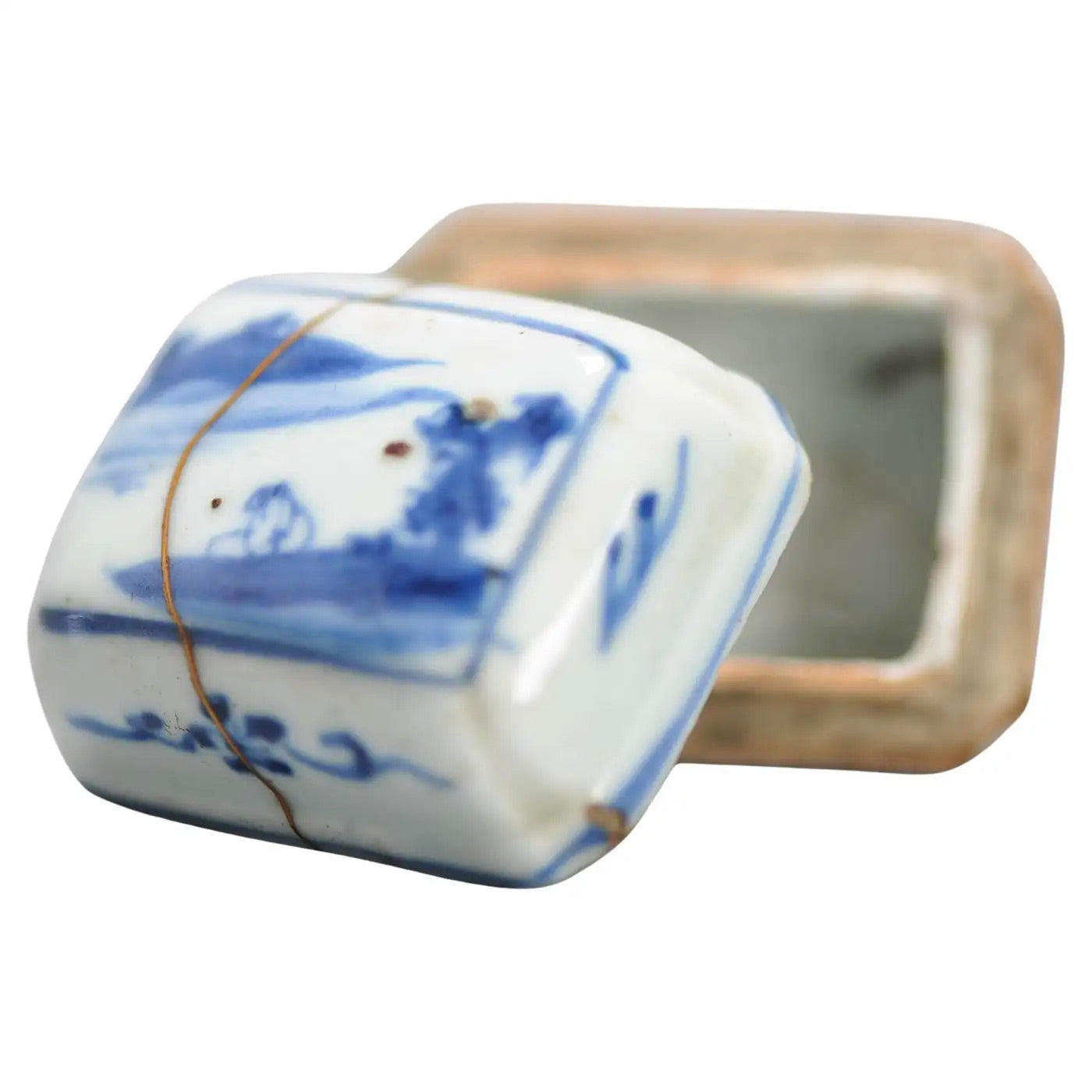 Recipiente de Incienso de Porcelana China en Forma de Cesta, Periodo Tianqi, Siglo XVII