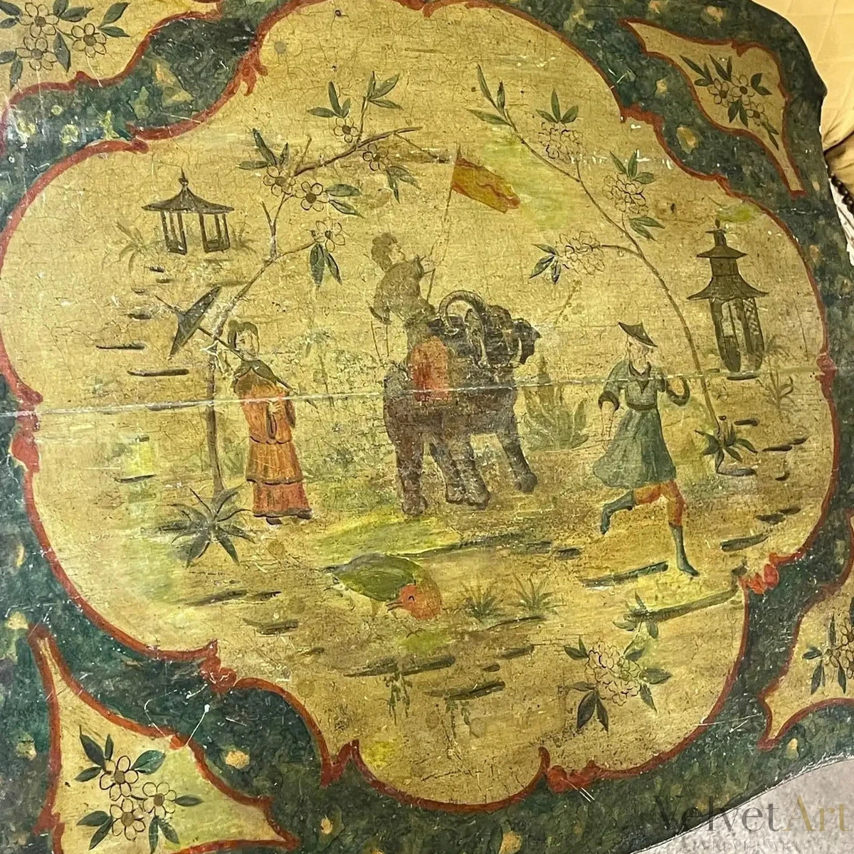 Mesa Pintada al Estilo Chinoiserie, Italia, 1880 – vista 4 de 5