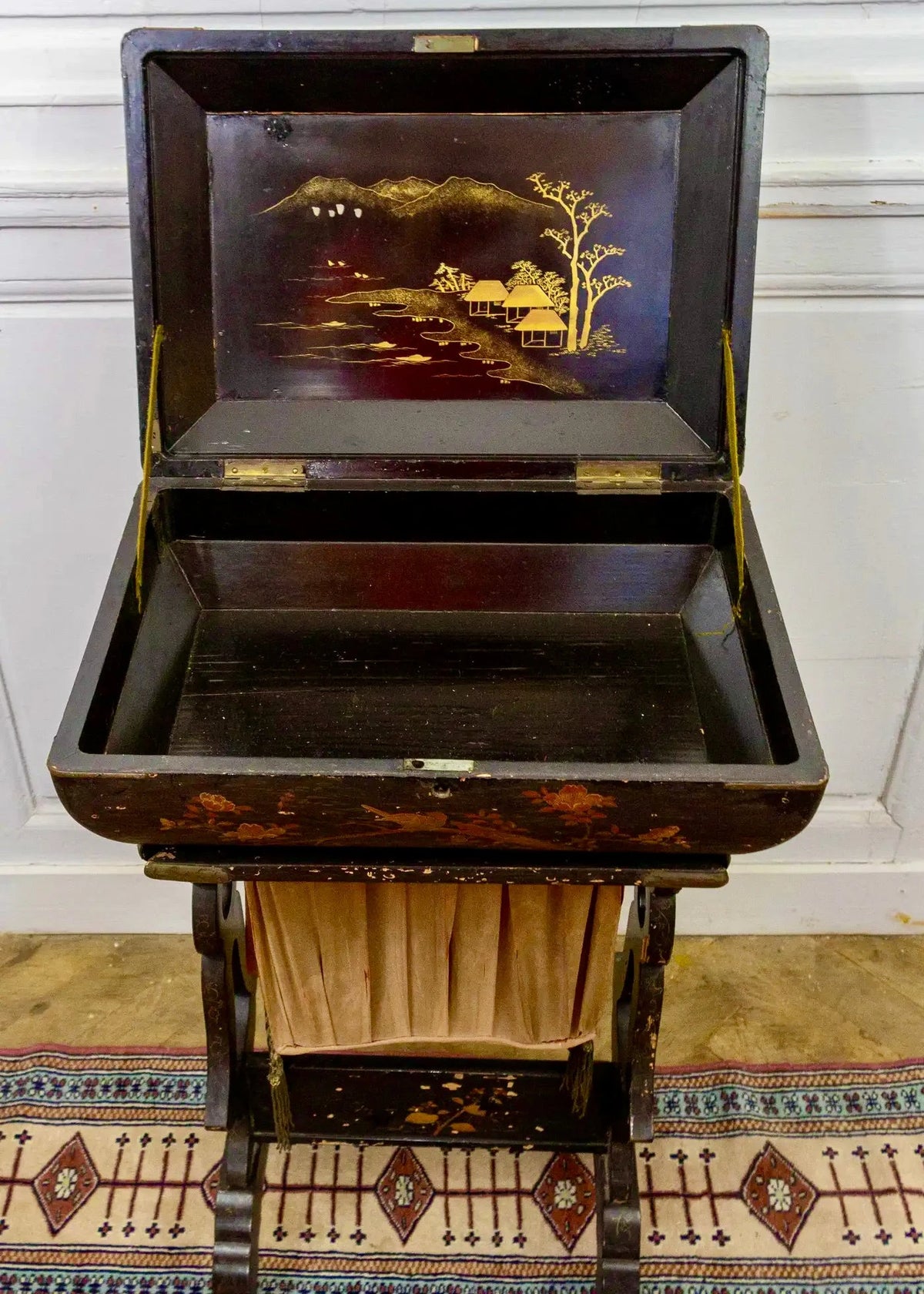 Mesa de Costura Acordeón Chinoiserie | Francia, 1850
