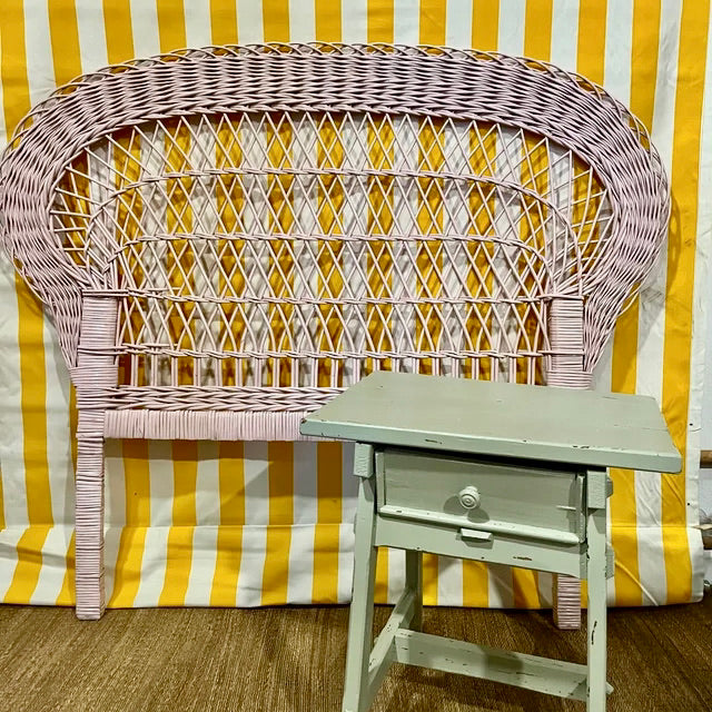Cabecero Rosa de Mimbre