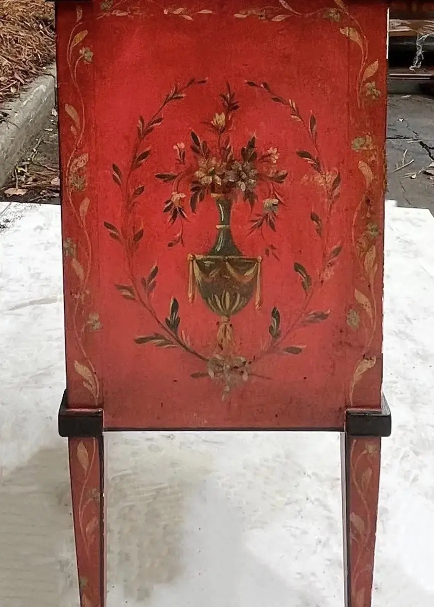 Mesa Auxiliar Pintada a Mano | Estilo Neoclásico | Italia | Siglo XX