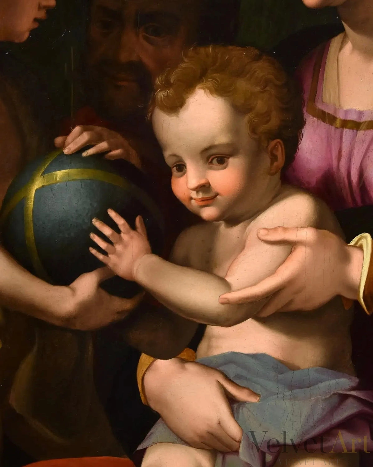 Círculo de Bronzino | " La Sagrada Familia con San Juanito" | Siglo XVI