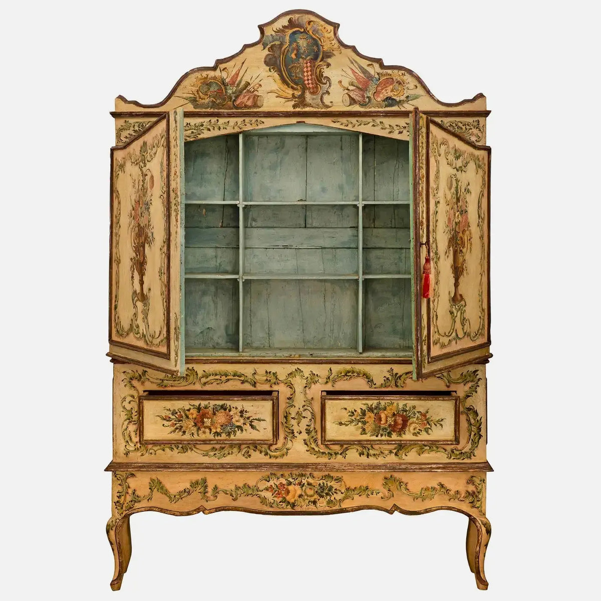 Armario Italiano del Siglo XVIII Pintado a Mano | Estilo Veneciano