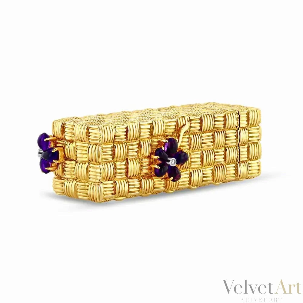 Veradura Porta-Barra de Labios de Oro Amarillo de 1940