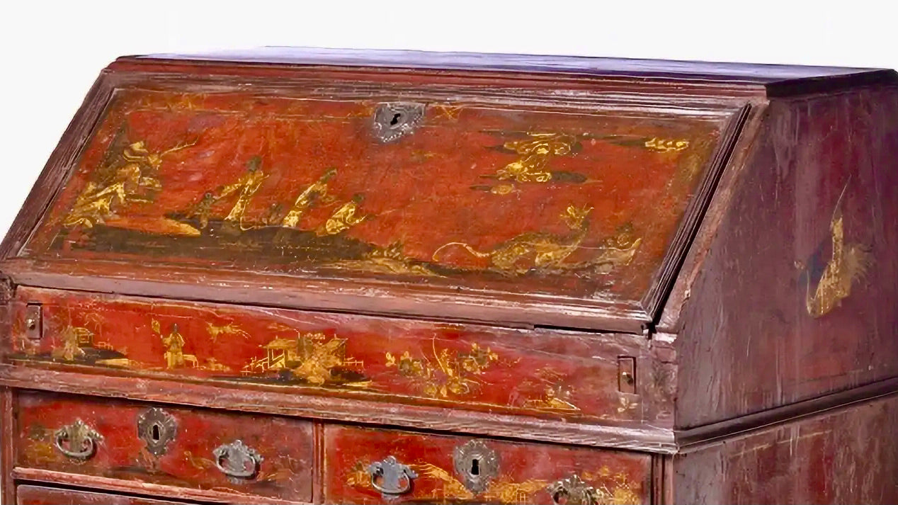 Estacionaria Chinoiserie Inglesa Jorge III del siglo XVIII