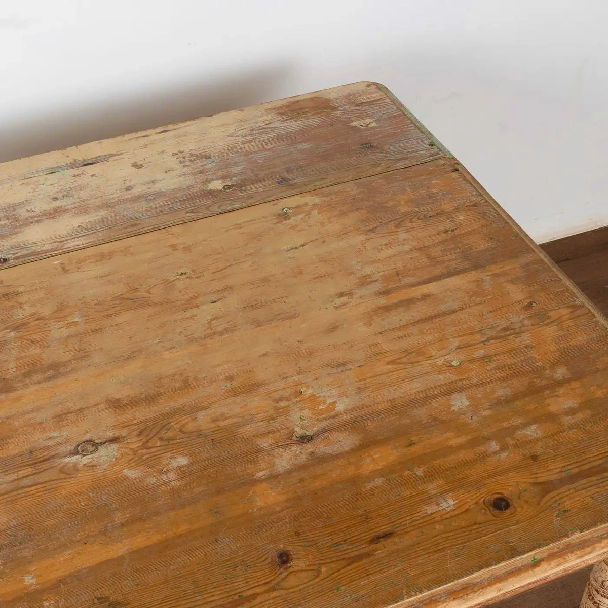 Mesa Sueca de Campo del Siglo XIX con Hoja Desplegable