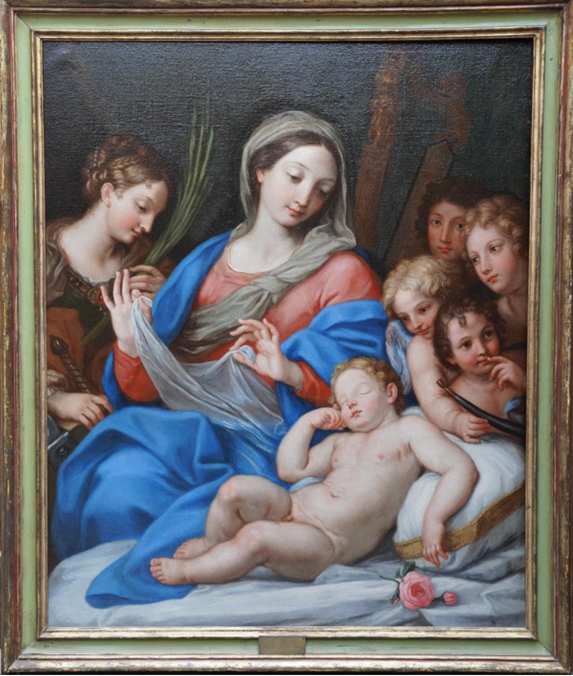 Giuseppe Bartolomeo Chiari. La Virgen y el Niño con Santa Catalina y Putti, 1684