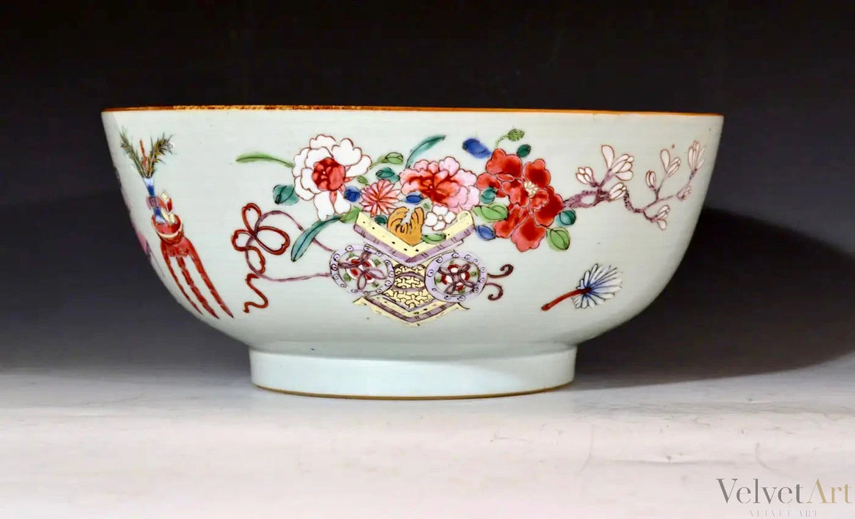 Cuenco de Porcelana China de Exportación Famile Rose – vista 4 de 5