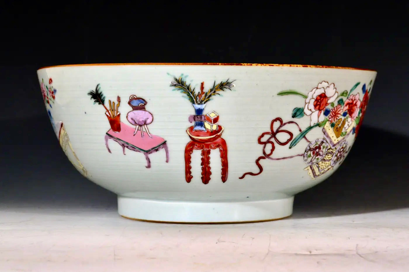 Cuenco de Porcelana China de Exportación Famile Rose