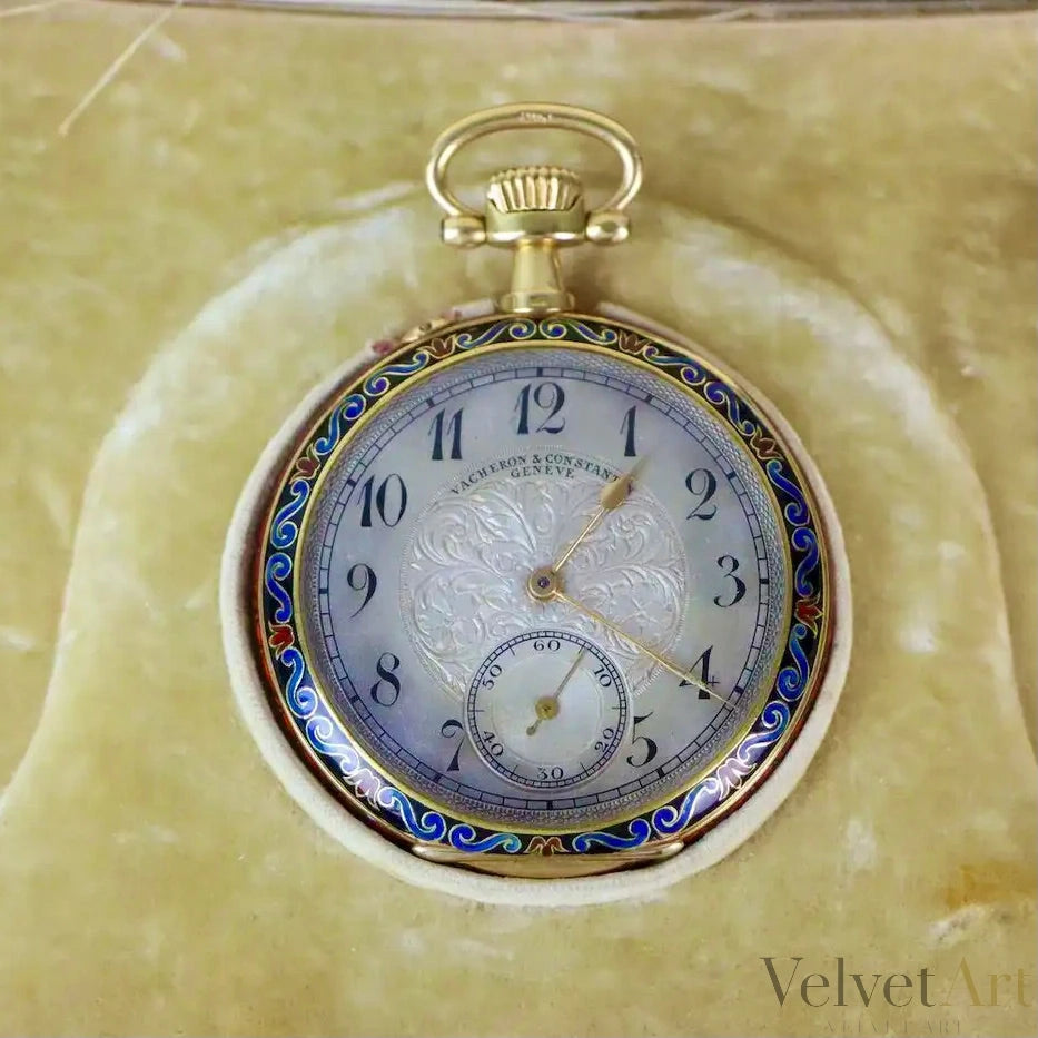 Vacheron Constantin Esmaltado, Reloj de Bolsillo de Oro – vista 3 de 7