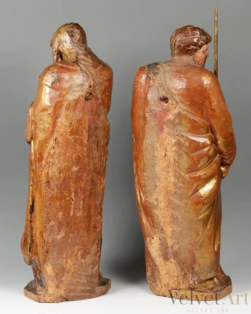 San Juan y San Pablo | Escultura de Madera Policromada | Escuela Castellana Siglo XVI