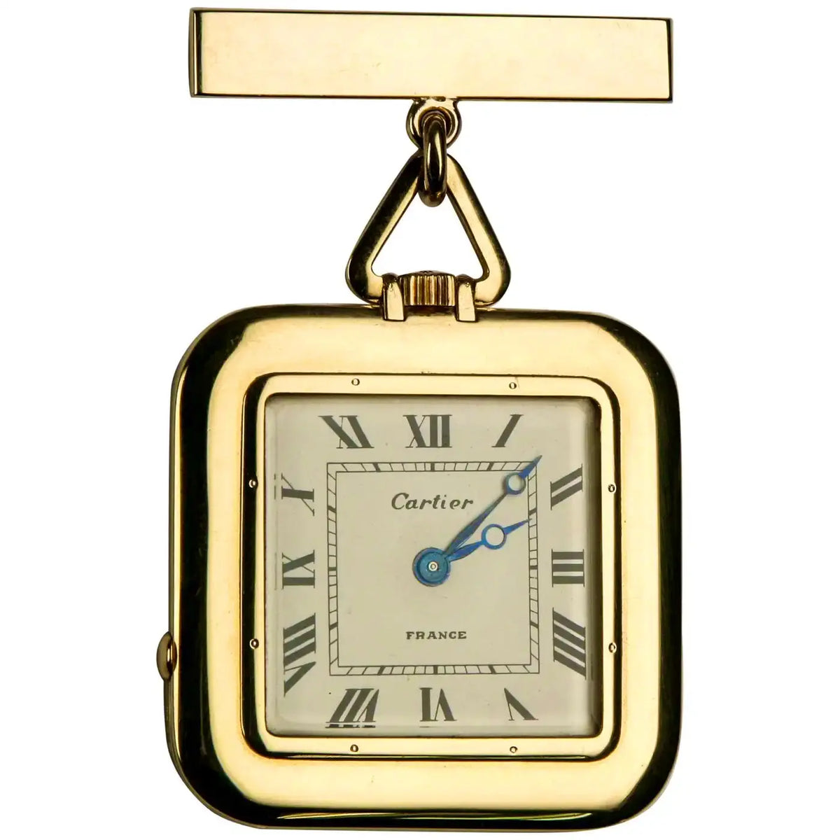Reloj Cuadrado de Bolsillo y Repetición | Oro Amarillo | Cartier | Siglo XX