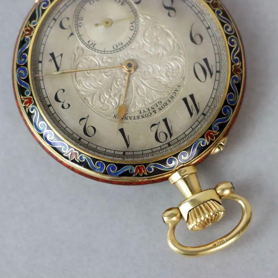 Vacheron Constantin Esmaltado | Reloj de Bolsillo de Oro