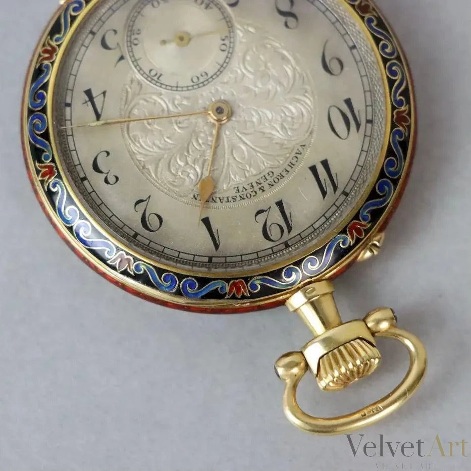Vacheron Constantin Esmaltado, Reloj de Bolsillo de Oro – vista 4 de 7