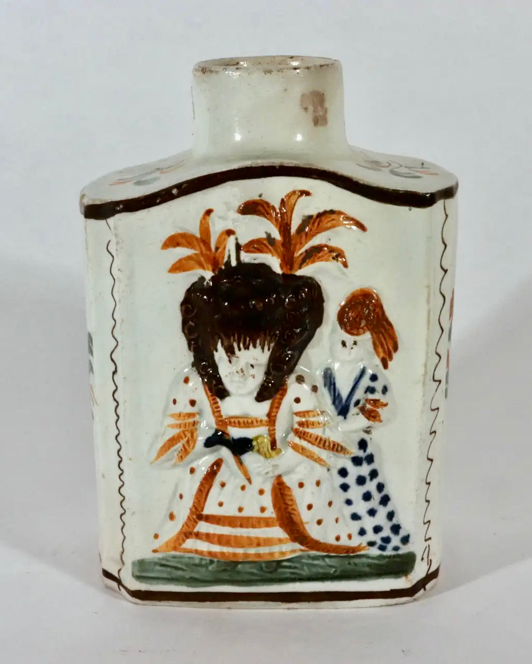Bote de Té de Cerámica Escocesa de 1800