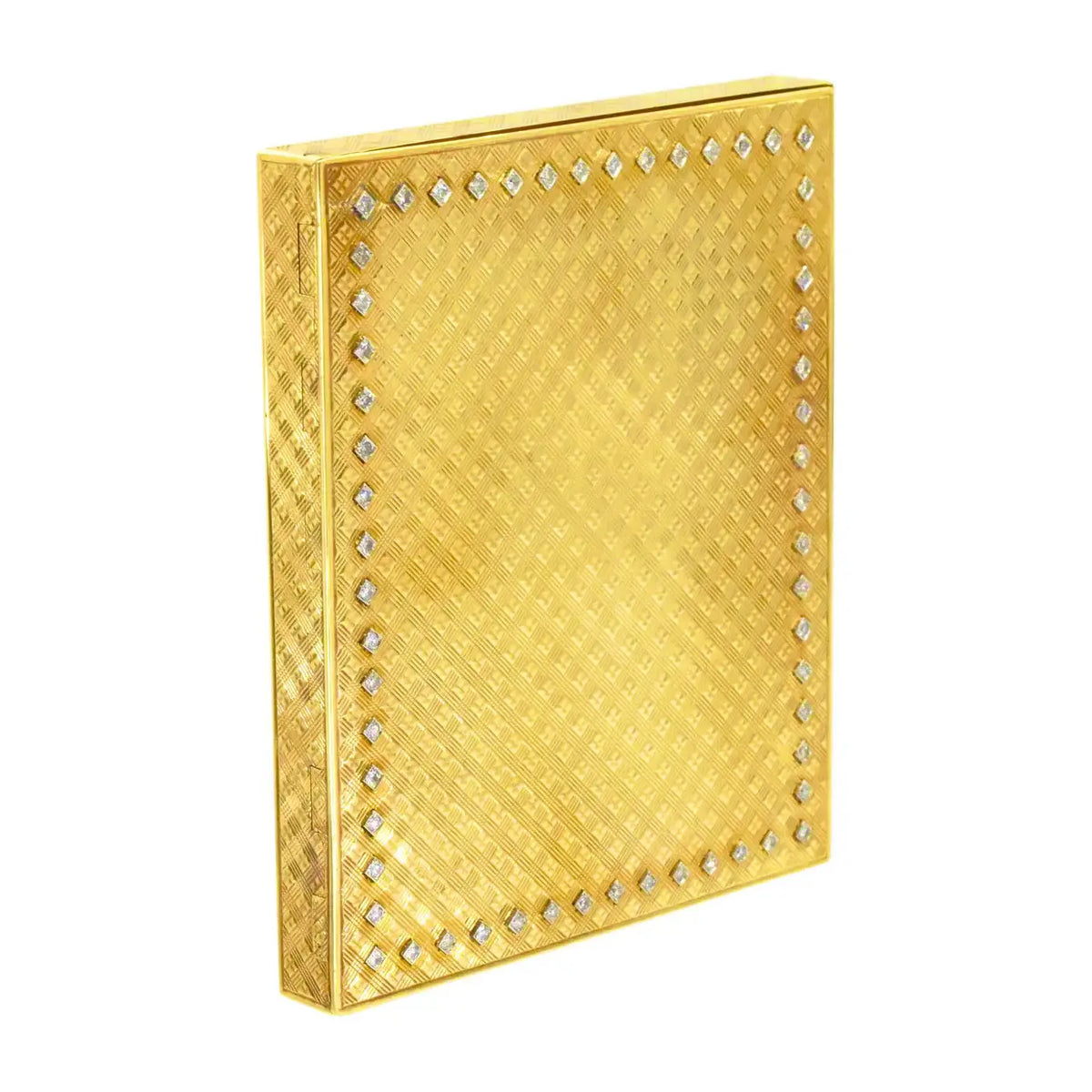 Van Cleef and Arpels Yellow Gold and Diamond Compact