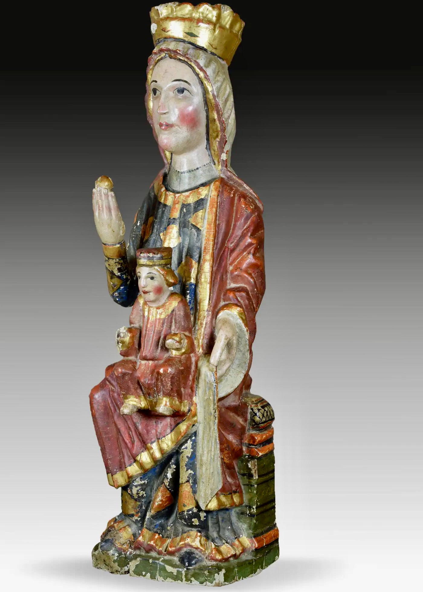 Talla Románica "Virgen con el Niño" | Escuela Española Siglo XIII