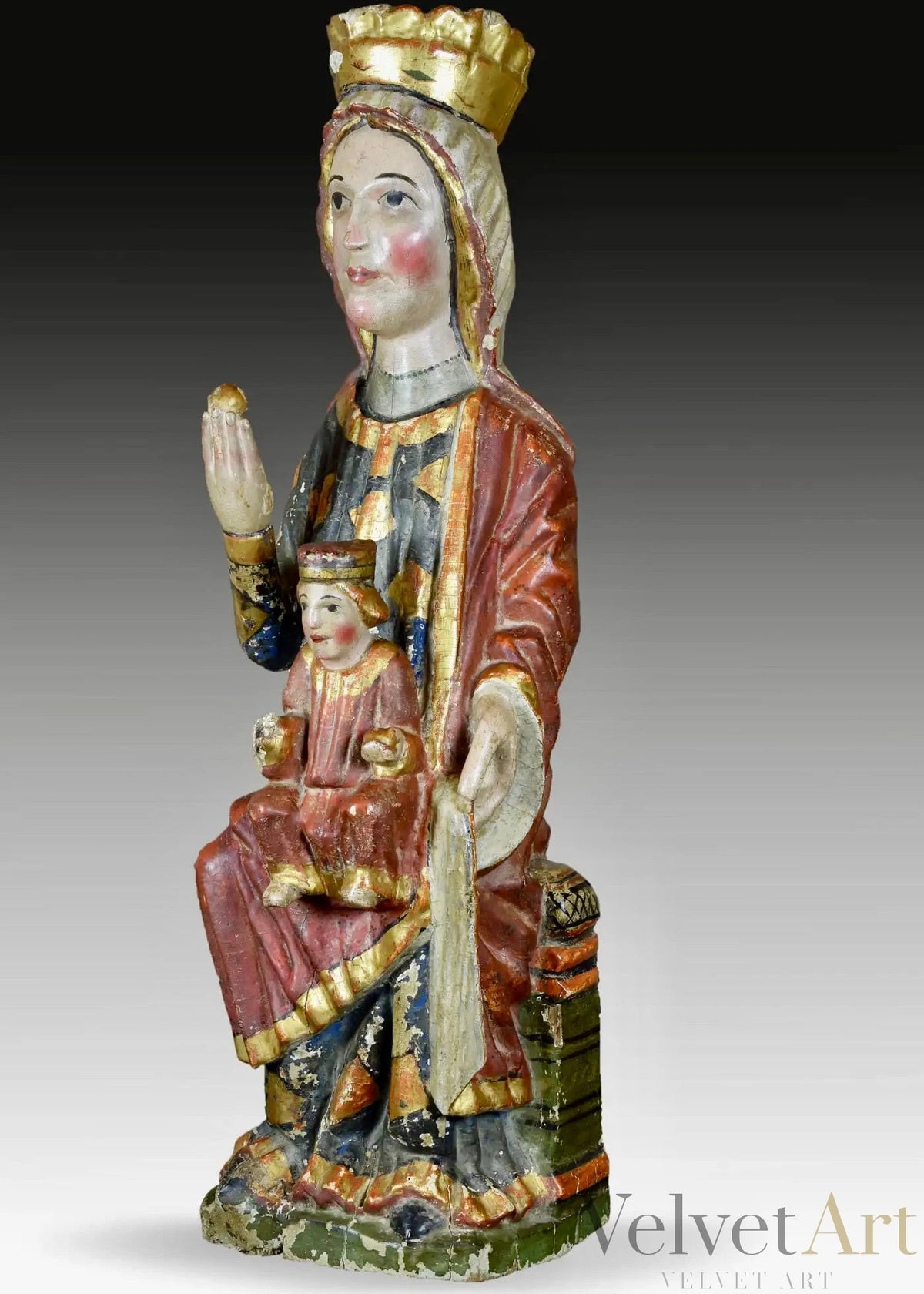 Talla Románica "Virgen con el Niño" | Escuela Española Siglo XIII