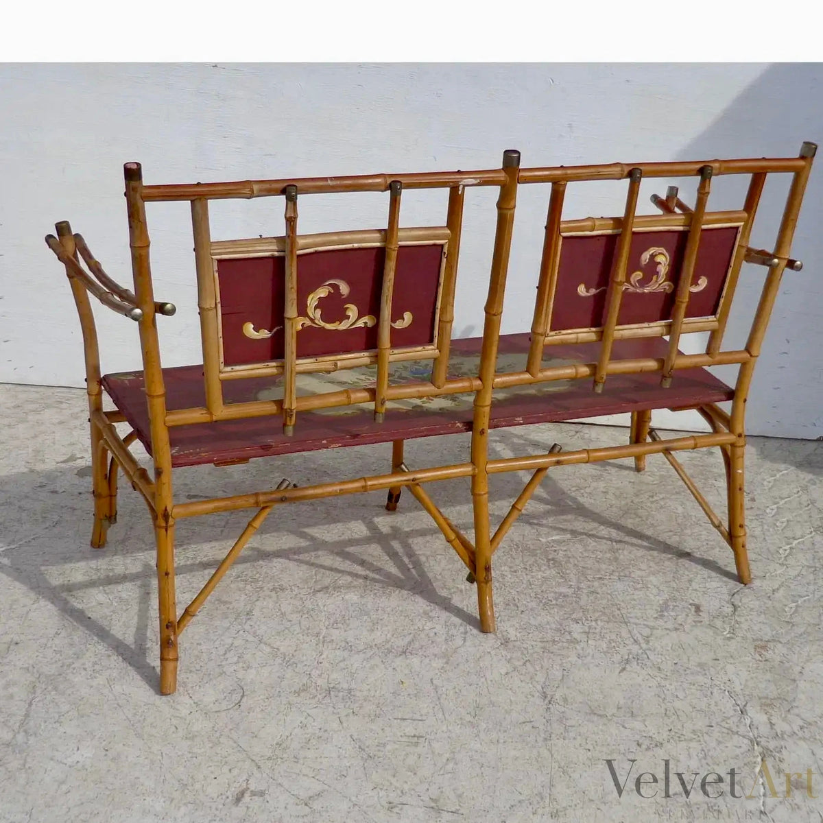 Sofá de Bambú Estilo Eastlake, Artesanía Norteamericana de Finales del Siglo XIX – vista 5 de 5