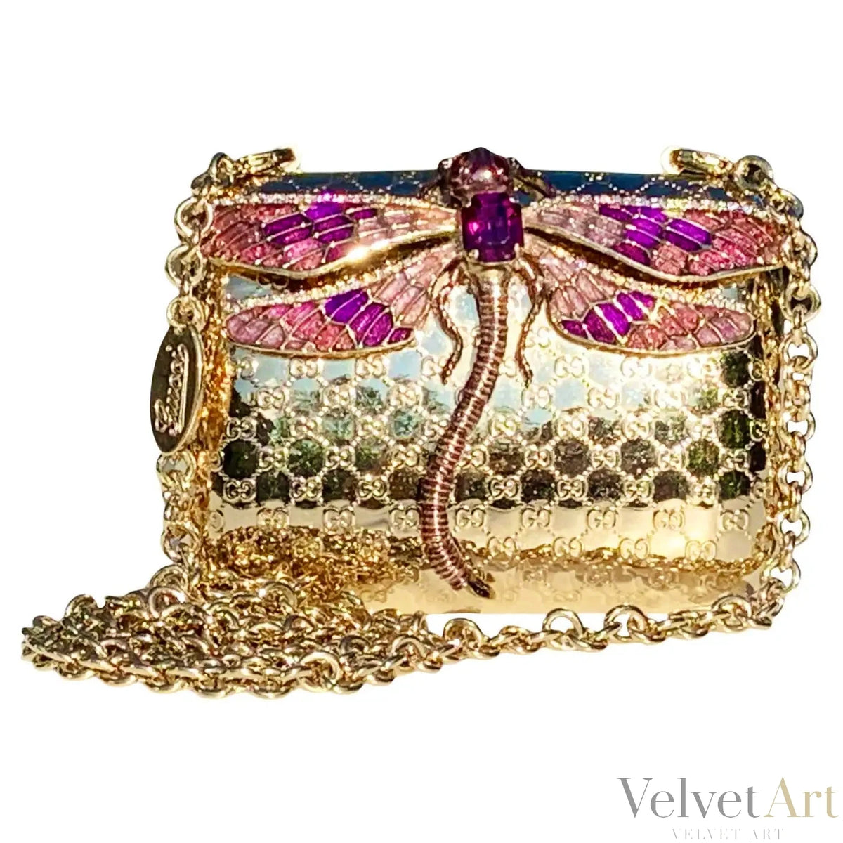 Tom Ford para Gucci Minaudiere Libélula Dorada Año 2000