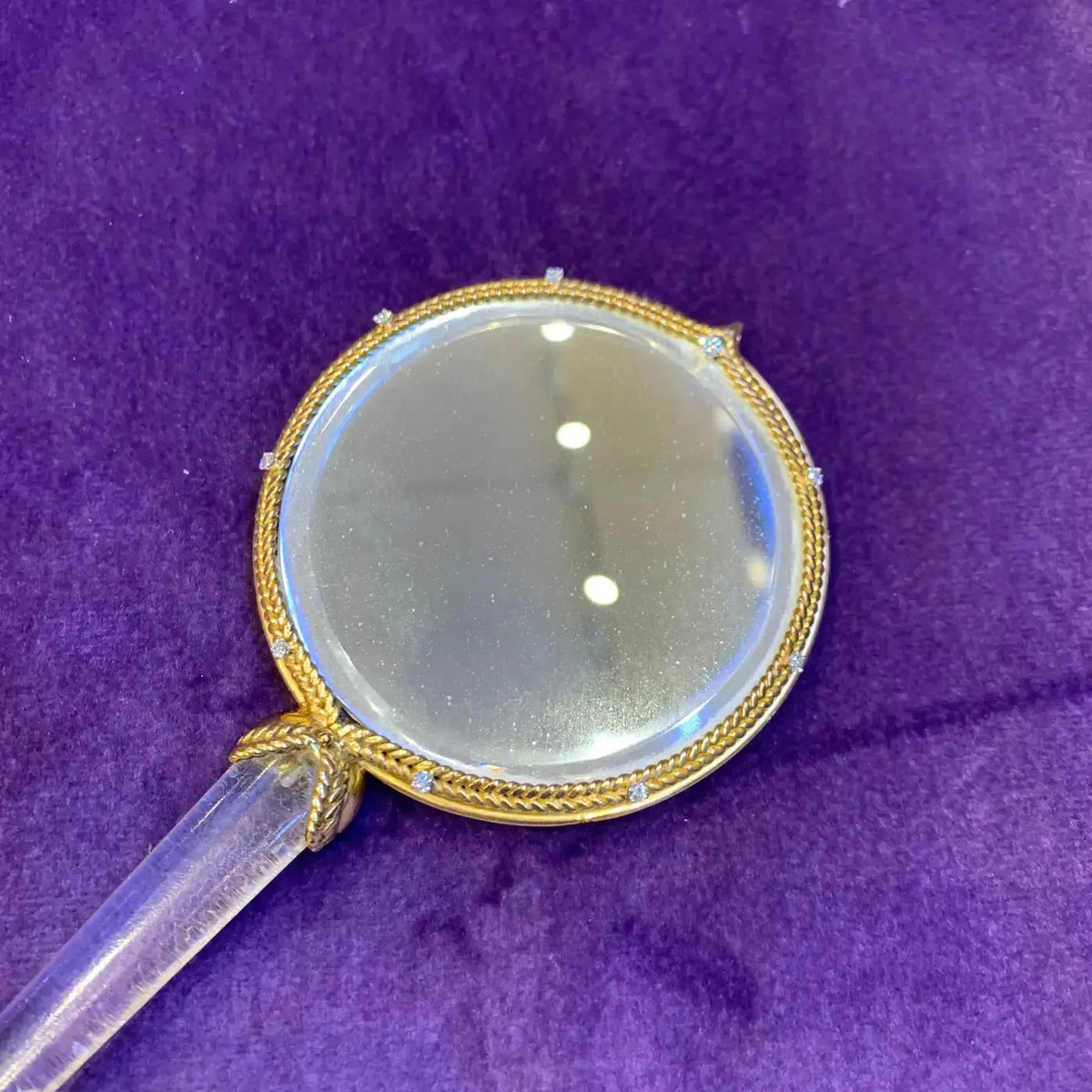 Espejo de Mano | Oro y Diamantes | Sterle París, 1960