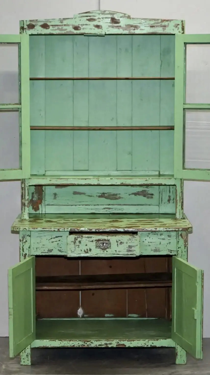 Vitrina Verde de Cocina | Estilo Victoriano | Inglaterra | Siglo XIX
