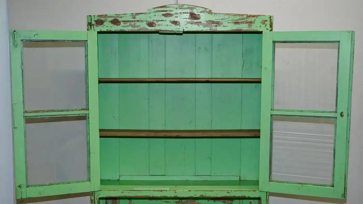 Vitrina Verde de Cocina | Estilo Victoriano | Inglaterra | Siglo XIX