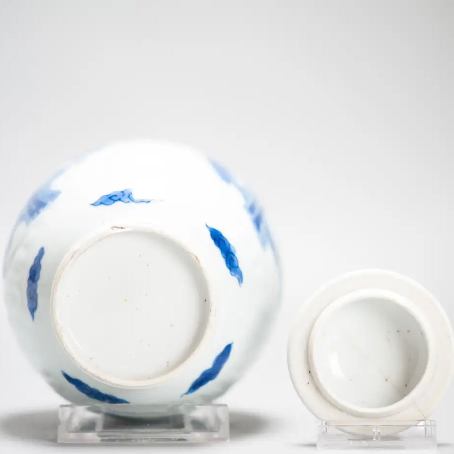 Cuchara de Té en Porcelana China Azul Kangxi | Siglo XVII
