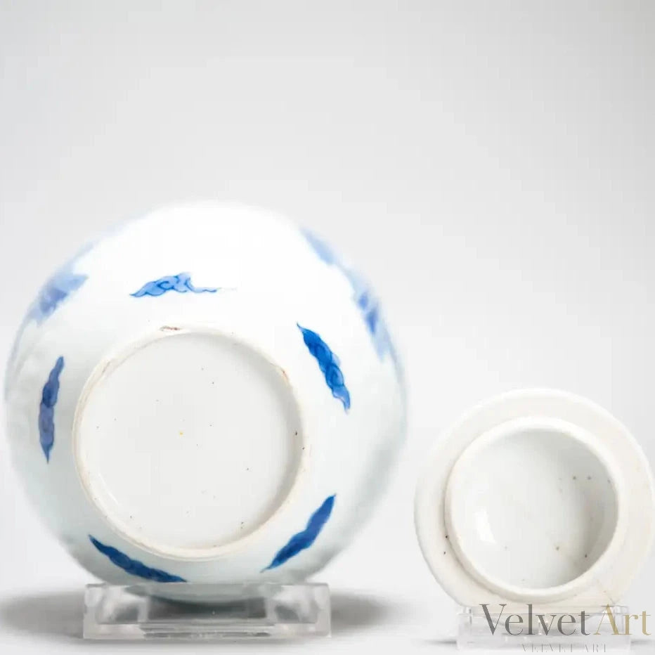 Cuchara de Té en Porcelana China Azul Kangxi | Siglo XVII