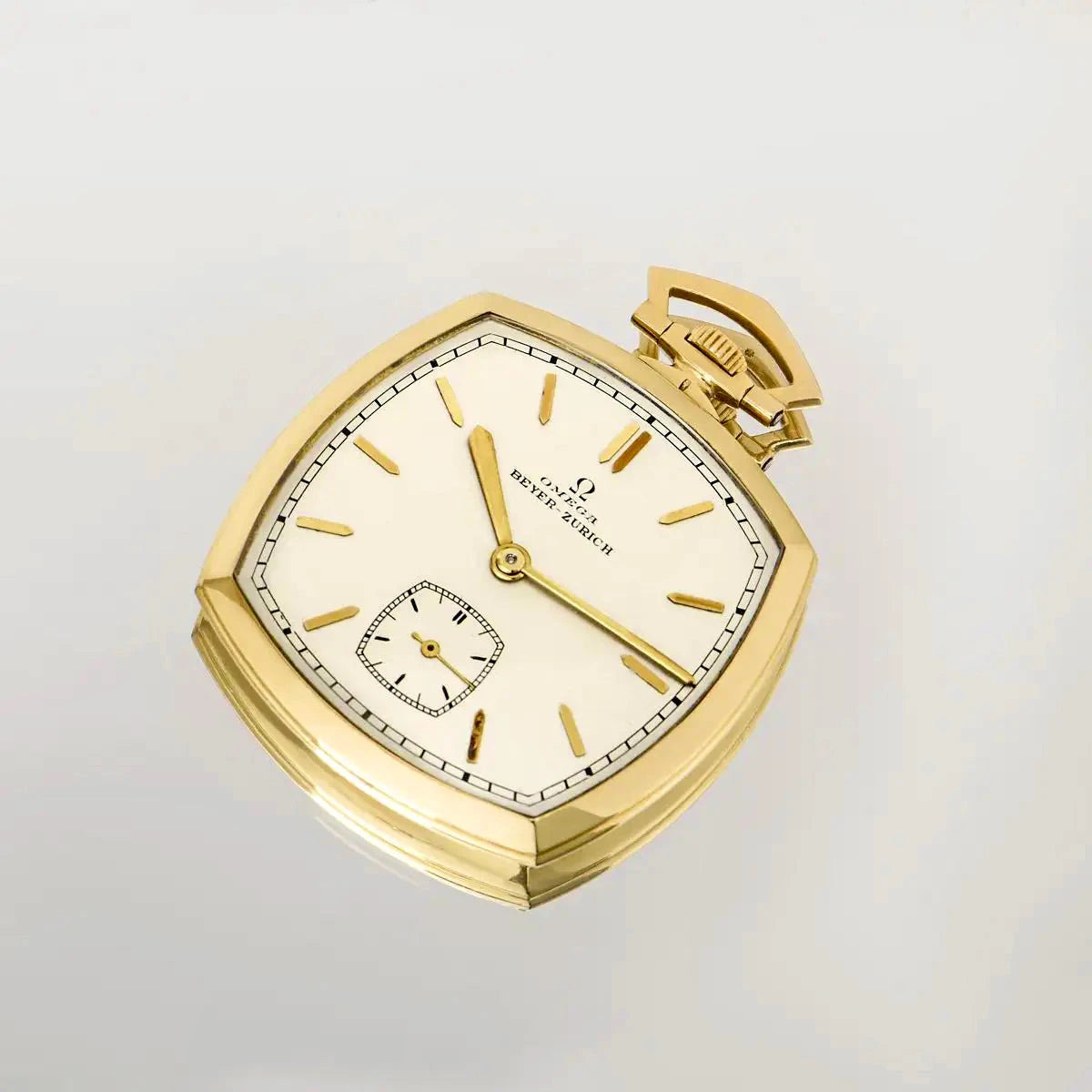 Raro Omega de Bolsillo | Oro Amarillo con Doble Esfera | Suiza, 1980