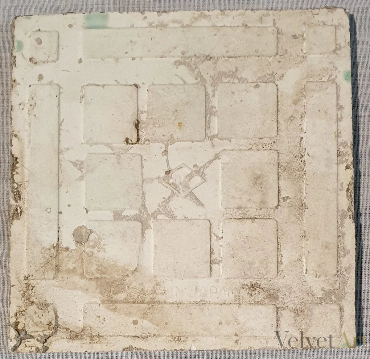 4 azulejos antiguos de porcelana de Japón 1900 – vista 2 de 3