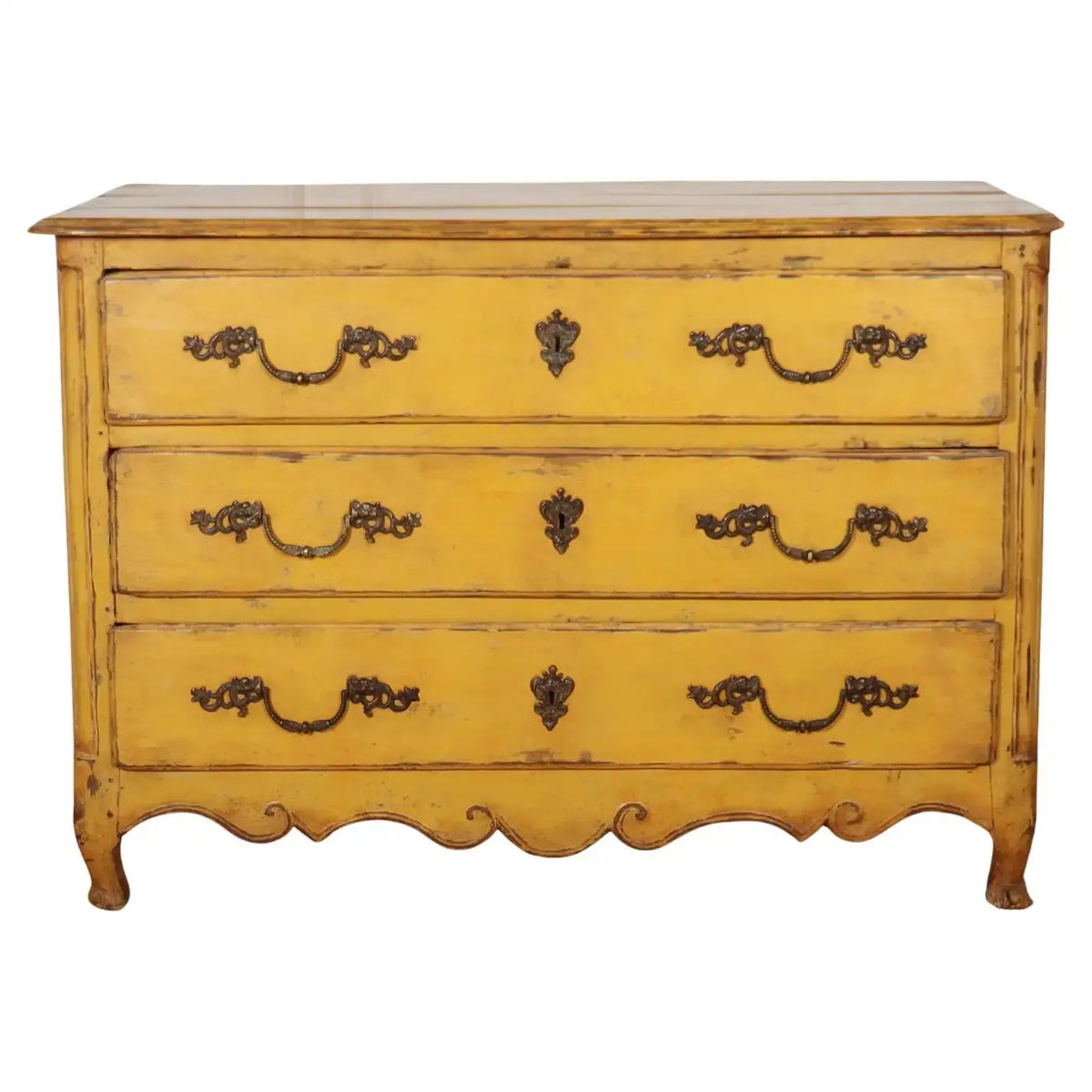 Cómoda Francesa de Roble Pintado de 1780
